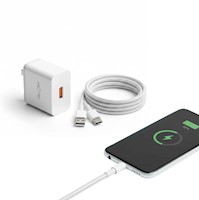 Cargador Carga Rápida para Celular de 30W CPB168 + Cable USB Tipo C